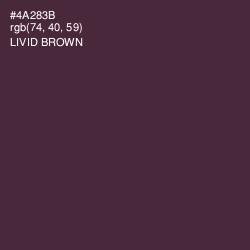 #4A283B - Livid Brown Color Image