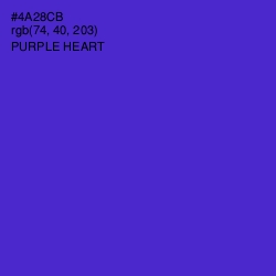 #4A28CB - Purple Heart Color Image