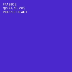 #4A28CE - Purple Heart Color Image