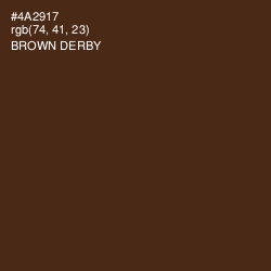 #4A2917 - Brown Derby Color Image