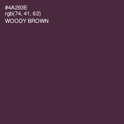 #4A293E - Woody Brown Color Image