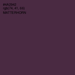 #4A2942 - Matterhorn Color Image