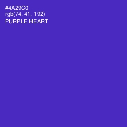 #4A29C0 - Purple Heart Color Image