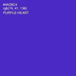 #4A29C4 - Purple Heart Color Image