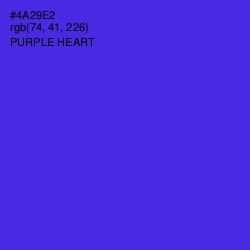 #4A29E2 - Purple Heart Color Image