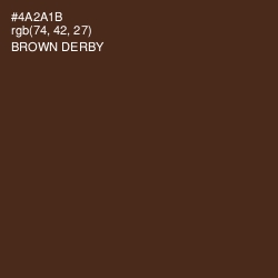 #4A2A1B - Brown Derby Color Image