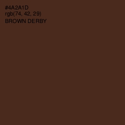 #4A2A1D - Brown Derby Color Image