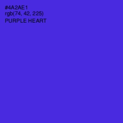 #4A2AE1 - Purple Heart Color Image