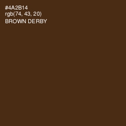 #4A2B14 - Brown Derby Color Image