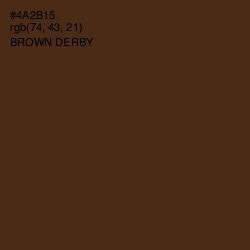 #4A2B15 - Brown Derby Color Image