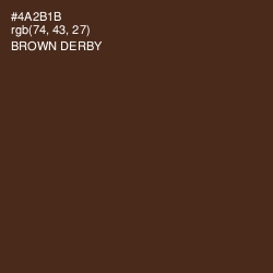 #4A2B1B - Brown Derby Color Image