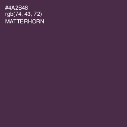 #4A2B48 - Matterhorn Color Image