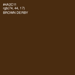 #4A2C11 - Brown Derby Color Image