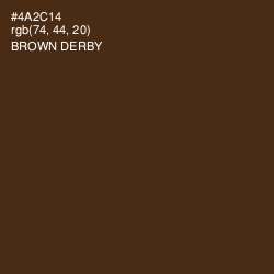 #4A2C14 - Brown Derby Color Image