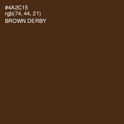 #4A2C15 - Brown Derby Color Image