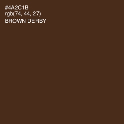 #4A2C1B - Brown Derby Color Image