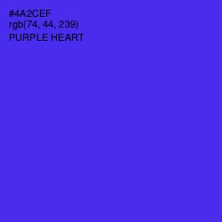 #4A2CEF - Purple Heart Color Image