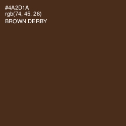 #4A2D1A - Brown Derby Color Image