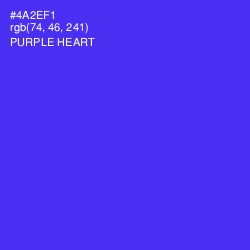 #4A2EF1 - Purple Heart Color Image