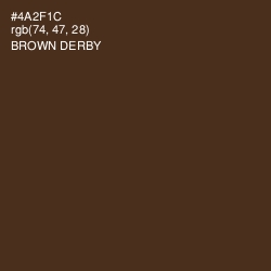 #4A2F1C - Brown Derby Color Image