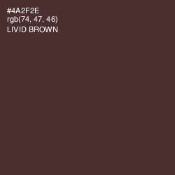 #4A2F2E - Livid Brown Color Image