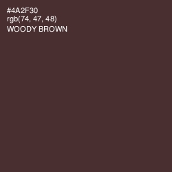#4A2F30 - Woody Brown Color Image