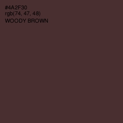 #4A2F30 - Woody Brown Color Image