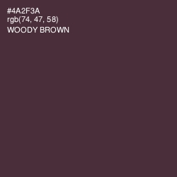 #4A2F3A - Woody Brown Color Image