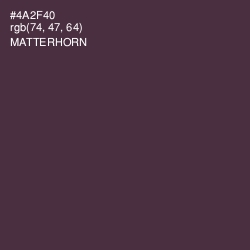 #4A2F40 - Matterhorn Color Image