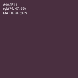 #4A2F41 - Matterhorn Color Image