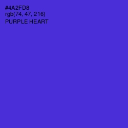 #4A2FD8 - Purple Heart Color Image