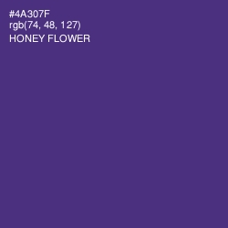 #4A307F - Honey Flower Color Image