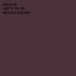 #4A313A - Woody Brown Color Image