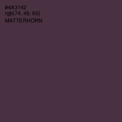 #4A3142 - Matterhorn Color Image