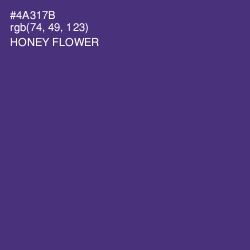 #4A317B - Honey Flower Color Image