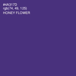 #4A317D - Honey Flower Color Image