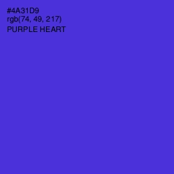 #4A31D9 - Purple Heart Color Image