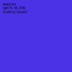 #4A31E4 - Purple Heart Color Image