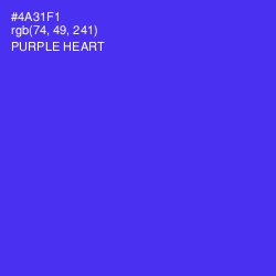 #4A31F1 - Purple Heart Color Image