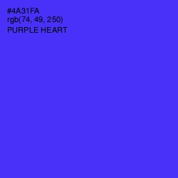 #4A31FA - Purple Heart Color Image