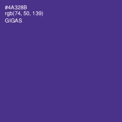 #4A328B - Gigas Color Image