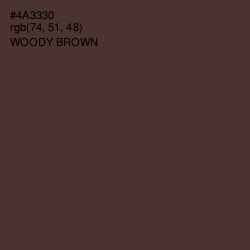 #4A3330 - Woody Brown Color Image