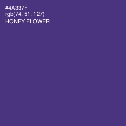 #4A337F - Honey Flower Color Image