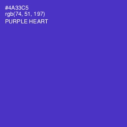 #4A33C5 - Purple Heart Color Image