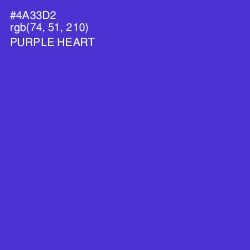#4A33D2 - Purple Heart Color Image