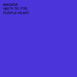 #4A34DA - Purple Heart Color Image