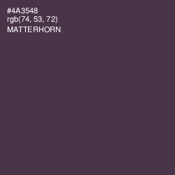 #4A3548 - Matterhorn Color Image
