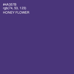 #4A357B - Honey Flower Color Image