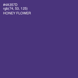 #4A357D - Honey Flower Color Image