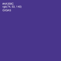 #4A358C - Gigas Color Image
